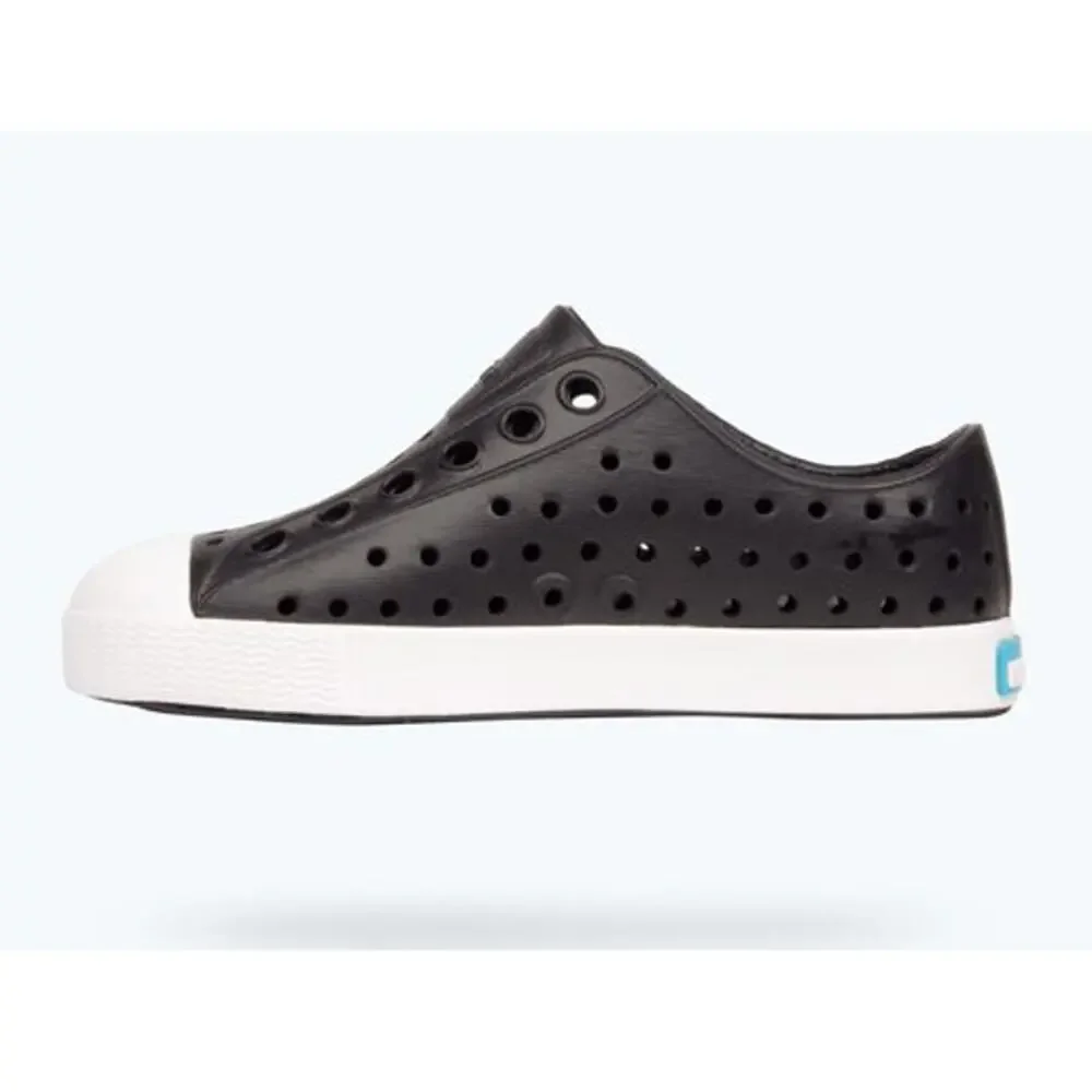 Native Kids Jiffy Black Shell White Jefferson Classic Slip On Shoes Size C6